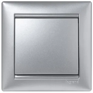 VALENA Рамка 1 пост горизонтальная алюминий