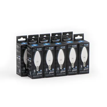 Лампа светодиодная LED 6.5 Вт 550 лм 4100К свеча нейтральный E14 AC 220В Black Gauss