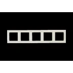 15 Рамка на 5 постов слоновая кость