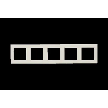 15 Рамка на 5 постов слоновая кость