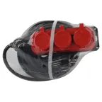 Удлинитель силовой UK-3e-3x1,5-10m-IP44(KG) с заземлением 3 розетки каучук 10м КГ 3х1,5мм2 IP44