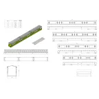 Организатор кабельный вертикальный. 47U для стоек ORK2A. ORL1. ширина 150мм. объединение в ряды. высота пальцев 106мм с крышками. черный