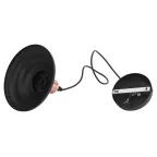 Светильник подвесной декоративный PL4 BK/RC металл, E27, max 60W, d203 мм, шагрень черный/медь (10/210)