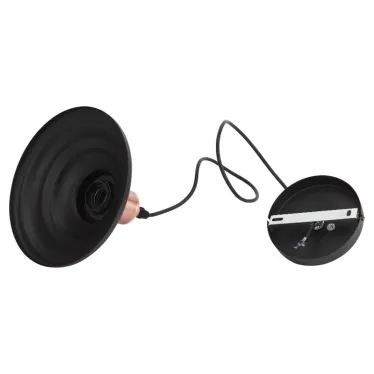 Светильник подвесной декоративный PL4 BK/RC металл, E27, max 60W, d203 мм, шагрень черный/медь (10/210)