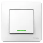 BLANCA скрытой установки одноклавишный выключатель (cх.1) с подсветкой, 6A, 250B, белый