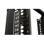Организатор кабельный вертикальный. 32U для шкафов TTR. TTB. стоек ORK2A. ORL1. ширина 89мм. высота пальцев 106мм с крышками и кронштейнами. черный