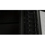 Организатор кабельный вертикальный. 32U для шкафов TTR. TTB. стоек ORK2A. ORL1. ширина 89мм. высота пальцев 106мм с крышками и кронштейнами. черный
