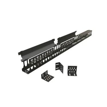 Организатор кабельный вертикальный. 32U для шкафов TTR. TTB. стоек ORK2A. ORL1. ширина 89мм. высота пальцев 106мм с крышками и кронштейнами. черный