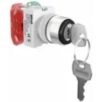 Переключатель AKS-3 22мм 3-позиционный с ключом I-O-II черный