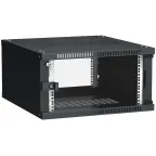 Шкаф LINEA WE 6U 600x650мм дверь стекло черный