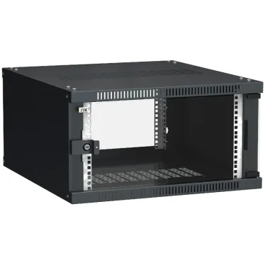 Шкаф LINEA WE 6U 600x650мм дверь стекло черный