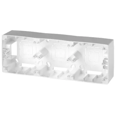 Коробка накладного монтажа 3 поста, Эра12, алюминий (5/50/400) 12-6103-03