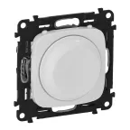 Valena ALLURE Светорегулятор с поворотной ручкой универсальный 300Вт без нейтрали С лицевой панелью Белый