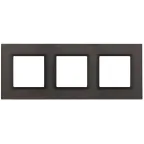 Рамка на 3 поста, стекло, Эра Elegance, серый+антр, 14-5103-32