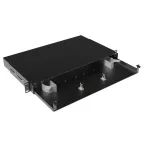 Оптическая полка выдвижная без лицевой панели неукомплектованная 1U черная