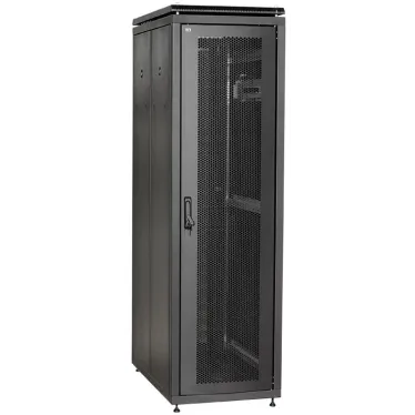 Шкаф сетевой 19дюйм LINEA N 18U 600х600 мм перфорированная передняя дверь черный