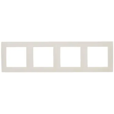 15 Рамка на 4 поста слоновая кость