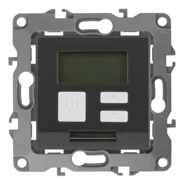 Терморегулятор универс.230В-Imax16А, Эра12, графит, 12-4111-12