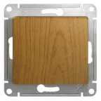 Выключатель одноклавишный, в рамку, схема 1, дуб