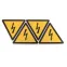 Знак безопасности Молния 150х150х150мм (1шт)