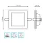 Светильник светодиодный встраиваемый квадратный с декоративным стеклом 12W 4000K 1/40 | 948111212 | Gauss