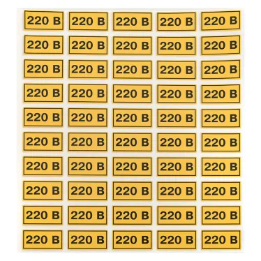 Наклейка ''220В'' 20х40мм