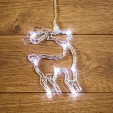 Фигура светодиодная "Олененок" на присоске с подвесом, цвет белый | 501-016 | NEON-NIGHT
