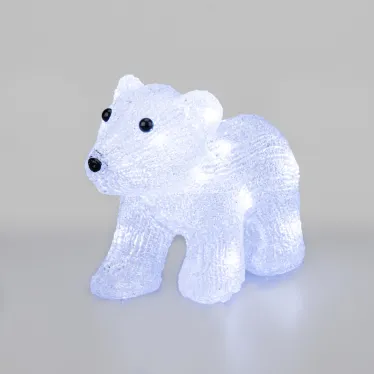 Акриловая светодиодная фигура "Медвежонок" 24х11х18 см, 4,5 В, 3 батарейки AA (не входят в комплект), 16 светодиодов, | 513-312 | NEON-NIGHT