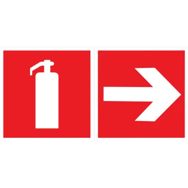 пиктограмма "ОГНЕТУШИТЕЛЬ / СТРЕЛКА" 300х150мм для аварийно-эвакуационного светильника Giant/Vision/Twofold/Evade | V5-EM03-60.003.044 | VARTON