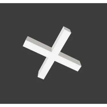 Светодиодный светильник X-line X-образный 30 Вт 4000 К 532x500x100 мм белый муар и торцевыми крышками (4 шт.) | V1-R0-1XX23-02OP0-4003040 | VARTON