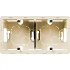 Коробка накладного монтажа 2 поста INSPIRIA слоновая кость