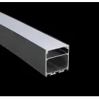 Профиль для светодиодной ленты PAL 5050-BLACK (комплект) накладной 2м анод.с подвесом Jazzway