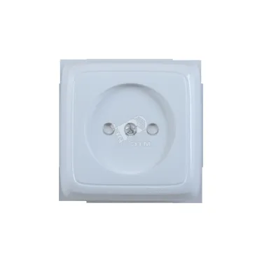 Розетка открытой установки, одноместная, со шторкой, цвет белый | РА16-102 | HEGEL