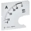 Шкала сменная для амперметра Э47 40/5А класс точности 1,5 72х72мм