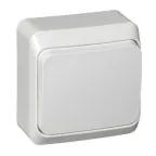 ЭТЮД Переключатель одноклавишный наружный белый сх.6