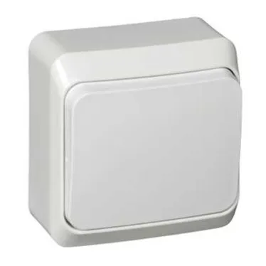 ЭТЮД Переключатель одноклавишный наружный белый сх.6