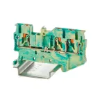 Клемма заземления, зажим push-in, 3 точки подключения, 4 кв.мм