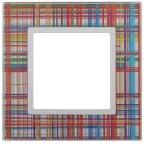 Рамка на 1 пост, стекло, Эра Elegance, прозрачный+бел, 14-5101-00