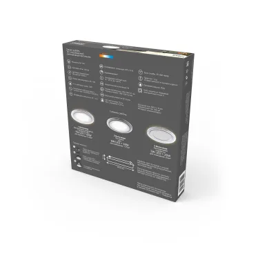 Светильник светодиодный Bubbles BL316 Кругл. 6+3W LED 3000K 540лм144х31ммO110 1/40 | BL316 | Gauss