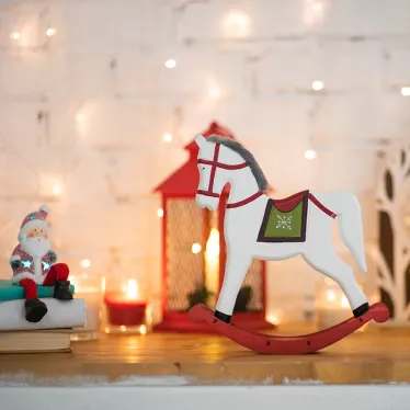 Деревянная фигурка «Игрушечный пони белый» 25х5,5х26,5 см | 504-044 | NEON-NIGHT