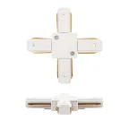 Коннектор для однофазного шинопровода X-образный белый | 612-007 | Rexant