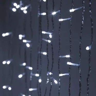 Светодиодная новогодняя гирлянда ЕNIGW - 400W Занавес 8 режимов 3*3 м холодный белый 320 LED IP20 220 V