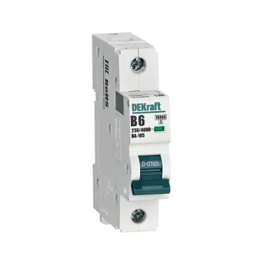 Выключатель автоматический 1P кривая B 6A 10кА ВА-105