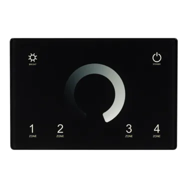 Панель Sens SMART-P79-DIM Black (230V, 4 зоны, 2.4G) (Arlight, IP20 Пластик, 5 лет) | 028399 | Arlight