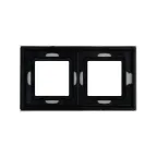 Рамка из натурального стекла, ''Avanti'', светло-серая, 4 модуля