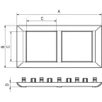Avanti Рамка-суппорт для In-liner Front  серебристый металлик 6модулей