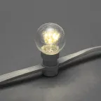 Гирлянда LED Galaxy Bulb String 10м, белый КАУЧУК, 30 ламп*6 LED ТЕПЛЫЙ БЕЛЫЙ, влагостойкая IP65 | 331-306 | NEON-NIGHT