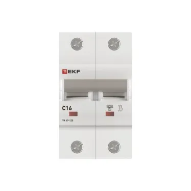 Автоматический выключатель ВА 47-125 2P 16А (C) 15кА PROXIMA  | mcb47125-2-16C | EKF