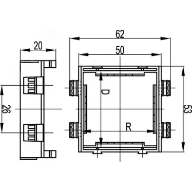 BRAVA Каркас 2 модуля белый IN-Liner FRONT