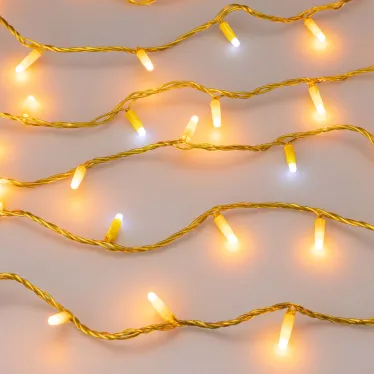 Светодиодная гирлянда ARD-STRING-CLASSIC-10000-YELLOW-100LED-MILK-FLASH Yellow (230V, 7W) (Ardecoled, IP65) | 031201 | Arlight